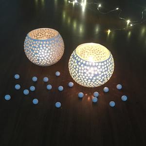 Wholesale Customized Modern Mosaic Hanging Beeswax <b>Tealight</b> Votive Highly Scented Handmade Design for Home Christmas Decoration - Product Image 4