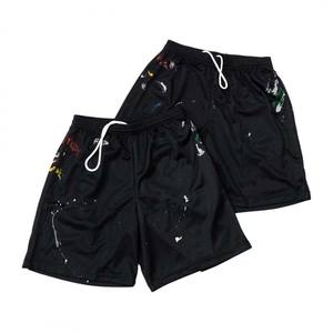 Pantalones cortos con estampado de allover para hombre, shorts de malla con logotipo personalizado por encima de la rodilla, novedad de verano de 2022 - Product Image 5