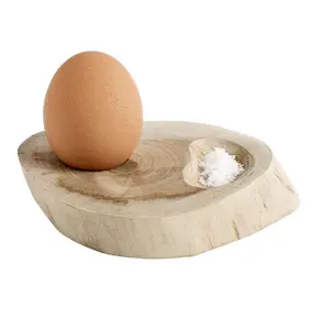 Elegant Design Wood Egg Tray Pure Wood Egg Holder For Kitchenware Tableware Use Kitchen Accessories Home and Kitchen
