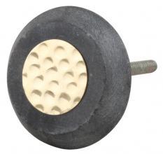 Handmade Modern Luxury round Marble Cabinet <b>Knobs</b> Antiqued Brass <b>Ceramic</b> for Drawers Dressers Bedrooms Living Rooms Kitchens - Product Image 3