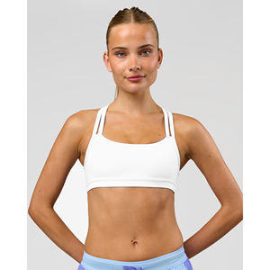 Sujetador deportivo de yoga acolchado sin costuras, color blanco, ligero, transpirable, talla grande - Product Image 4