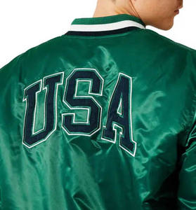 OEM Custom Designer Letterman Satin Bomber <b>Jackets</b> Custom Men's Embroidery Logo Baseball <b>Jacket</b> Men's Letterman Varsity <b>Jacket</b> - Product Image 6