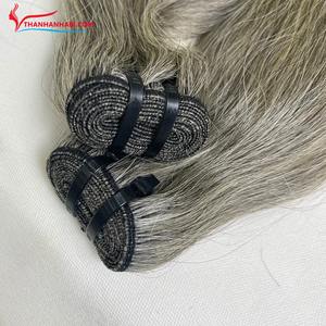 Cabello gris natural de gran oferta, lo mejor para blanquear con 100% cabello crudo vietnamita de alta calidad en extensiones de cabello humano - Product Image 5