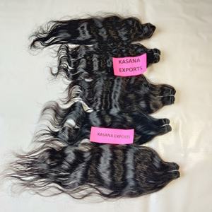 Cheap Raw 100% Indian Cuticle Aligned Bundle weaving Processing None <b>Black</b> Women Cuticle Aligned Cheap Human <b>Hair</b> <b>Extensions</b> - Product Image 2