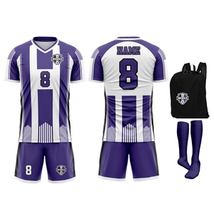 Maillot de football/soccer personnalisé uni 100 % polyester respirant extensible de haute qualité pour homme à manches courtes – Ensemble uniforme de sport - Product Image 6