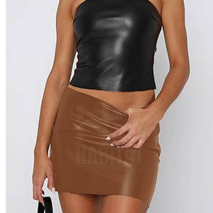 Minifaldas de Cuero Genuino Suave para Mujer, Diseño Moderno, Material Ligero, Perfectas para Uso Diario - Product Image 4