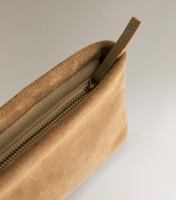 BSCI-zertifizierte Fabrik Maßgefertigte Luxus-Reise Mini Weiche Samt Hautpflege Schönheits-Toilettentasche Damen Weiche Wildleder Make-up Kosmetiktasche