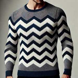 Suéter de Punto Personalizado para Hombre, Cuello Redondo, Talla Grande, 100% Algodón, Suéteres de Punto, Ropa de Calle, Suéter de Invierno - Product Image 2