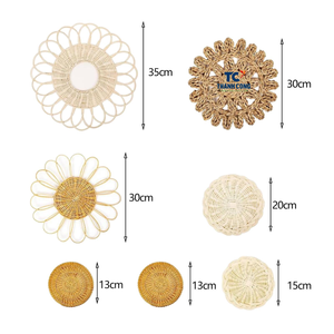 Sets de table en rotin naturel de vente chaude élégance pour décor de table dans la décoration de vaisselle de fête maison - Product Image 2