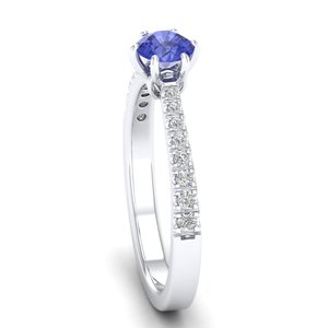 Bagues en argent sterling 925 de haute qualité REYES avec pierre précieuse tanzanite certifiée GRA, clarté VVS, moissanite, bijoux fins pour femmes - Product Image 3