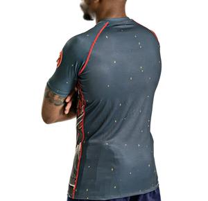 OEM Custom Made Rash Guards Sublimation Printed O-Neck Stretchy Spandex Material Quick Dry Shorts Sleeve Compression Shirts Sale - Product Image 3