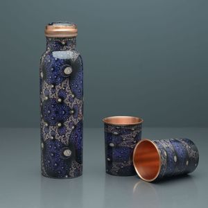 Bouteille de cuivre pur gravée en agate imprimée pour les commandes personnalisées - Product Image 6