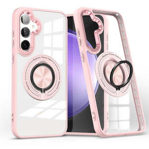 Funda con Anillo Magnético y Soporte Giratorio para Samsung Galaxy S25 Plus y Samsung Galaxy S24 Plus, Color Rosa - Product Image 1