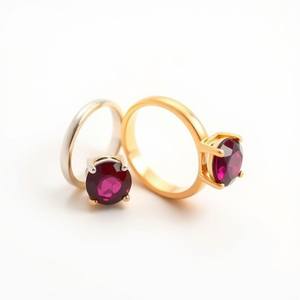 Anillos de compromiso de boda de Plata de Ley 925 de moda, anillo de rubí natural rojo con piedras preciosas para mujer - Product Image 2