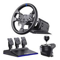 Nuevo Set de Simulador de Carreras PXN-V99, Volante, Freno de Mano, Soporte para PS4, PS3, PC, Xbox, Force Feedback