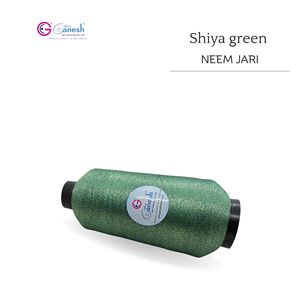 Hilo de bordado 180D Shiya verde Neem Jari metálico Flora Jari, poliéster Lurex de alta tenacidad para tejer a mano Jari tipo MS - Product Image 3