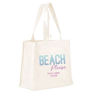 100% sacs fourre-tout en coton durable et écologique conception d'impression océanique sac à provisions réutilisable personnalisable avec fermeture à glissière - Product Image 1