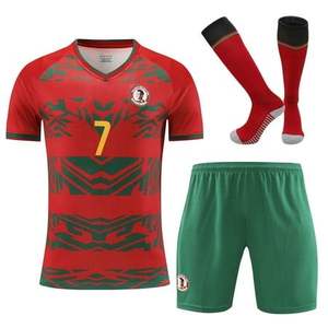 เสื้อยูนิฟอร์มฟุตบอลของผู้ชายกางเกงขาสั้นเสื้อตาข่ายใส่สบายมีสไตล์7V7ส่ง MOQ ต่ำชุดฟุตบอล - Product Image 2