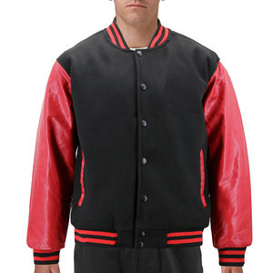 แจ็กเก็ตมหาวิทยาลัยสำหรับผู้ชายแจ็กเก็ตเบสบอลแขนหนังปักลายผ้ากำมะหยี่แจ็คเก็ตกลางแจ้งเสื้อแจ็กเก็ตทีมโรงเรียน - Product Image 1