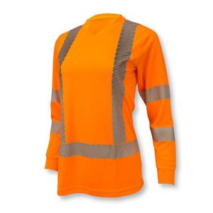 Chaleco de secado rápido con rayas reflectantes de seguridad para deportes de verano, camiseta para correr de algodón de construcción para mujer con logotipo personalizable Hi Vis - Product Image 1