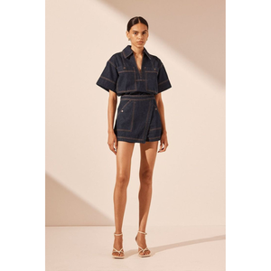 Ensemble jeans pour femmes élégantes 2025 Veste en jean avec pantalon Logo personnalisé prêt à expédier Vietnam vente en gros - Product Image 2