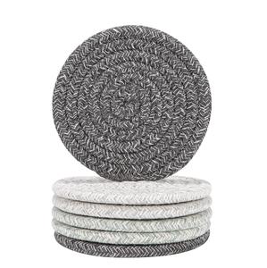 Juego de seis posavasos de ratán negro con encanto rústico hechos a mano para una decoración terrosa perfecta para el uso diario y reuniones Casuales - Product Image 6