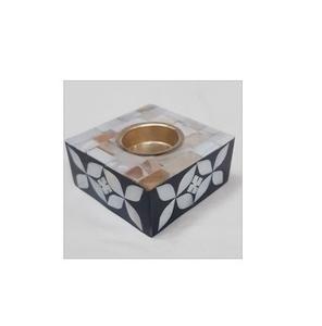 Bougeoir incrusté d'os en nacre naturelle pour la décoration de la maison au design moderne pour taille personnalisée prix bon marché pour la vente - Product Image 1