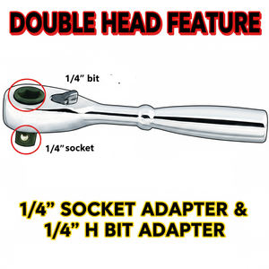 Poignée à cliquet courte ODM OEM à double tête 72T X 90mmL, qualité industrielle, fabriqué à Taïwan - Product Image 3