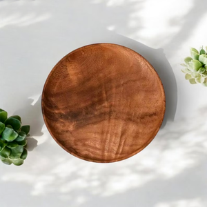 Plateau en bois massif d'acacia noir de haute qualité assiettes de serpent polies en bambou pour la nourriture différentes tailles pour l'usage de restaurant - Product Image 3