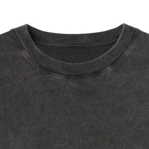 Custom Baggy Unisex 100% algodón Heavyweight Dark Brown T-Shirt - Vintage Oversized Casual Streetwear transpirable con bordado - Product Image 3