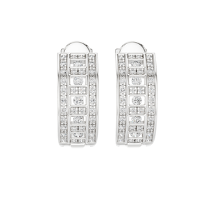 0.608 CT Lab <b>Diamond</b> <b>Earring</b> Round Brilliant Cut VVSVS EF CVD 18KT, 14KT, 10KT Gold & 925 Silver with Moissanite Rose, - Product Image 1