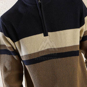 Chandails pour hommes à demi-fermeture éclair légers à prix réduit Marque privée Chandails pour hommes à demi-fermeture éclair Chandails pour hommes à taille personnalisée à demi-fermeture éclair - Product Image 2