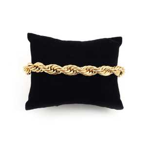 Pulsera de Oro Amarillo de 10K con Eslabones de Cadena de 8MM, Brazalete Moderno - Product Image 2