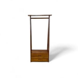 Kania <b>Solid</b> Teak <b>Wood</b> <b>Bookcase</b> with 2 Drawers Rack Hanger for Bedroom Living Room and Dining Display Storage for Kitchen Use - Product Image 2
