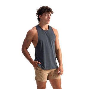 <b>Mens</b> <b>Muscle</b> <b>Fit</b> Tank Top Sleeveless Gym <b>Vest</b> in Heather Grey Soft Fabric Breathable Tank Top Perfect for Fitness - Product Image 2