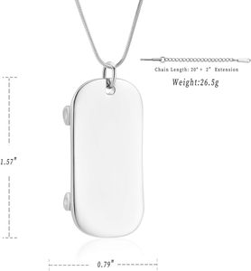 Sliver Stainless Steel Cremation urn Jewelry <b>Ashes</b> Baseball Cap Urn <b>Necklace</b> <b>for</b> <b>Ashes</b> of Loved Gift <b>for</b> Women Men Custom Size - Product Image 2