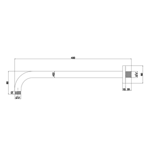 Brazo de Ducha Curvo Negro Mate con Soporte para Cabezal de Ducha, Accesorios para Baños Modernos - Product Image 3