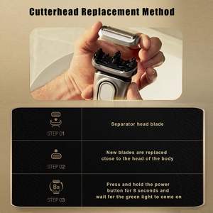 Cabezal de Repuesto para Afeitadora Eléctrica Masculina, Lavable IPX7, con Batería USB para Afeitar Cara y Cuerpo - Product Image 5