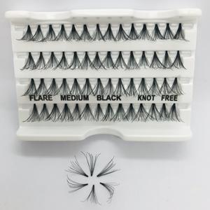 Grappe de cheveux synthétiques cils plateaux paillettes chatoyantes CC/DD Flare cils noeud gratuit T & T Vietnam vente en gros Extensions de cils - Product Image 1