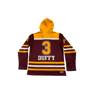 Sudadera con Capucha de Hockey sobre Hielo Extra Grande, Unisex, para Deportes de Invierno, de Alta Calidad, Personalizada, 100% Algodón, Ecológica, con Nombre del Equipo Impreso - Product Image 2