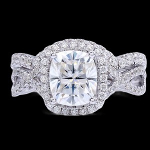 Luxury Rose Gold Plated Princess Cut Moissanite Channel Setting Religious Style Wedding Engagement <b>Ring</b> for Women <b>Men</b> Unisex - Product Image 4