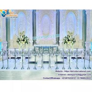 Paneles de tema romano de boda exclusivo para escenario, decoración de escenario con temática elegante, Marcos traseros de boda occidental, marcos de fondo para escenario - Product Image 1