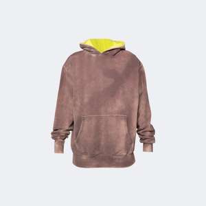 Sudadera con capucha de lavado ácido personalizada tela de algodón áspera efecto Sunfade estilo Vintage Streetwear - Product Image 5