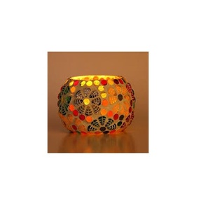 Factory Quality Turkish Mosaic Glass Crackle T Light Holder Potted <b>Plants</b> For Home Decoration Wedding Party Decor - Product Image 2