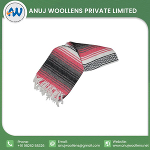 Offre Spéciale mexicain Falsa couverture authentique coton acrylique mélange tissé à la main tissé tricoté Techniques petite mousseline jeter couverture vente - Product Image 3