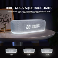 2-in-1 slimme tracker draadloze oplaadplastic telefoonhouder wekker nachtlampje magnetische houder auto ventilatieopening bureau thuis kantoor