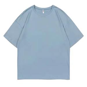 Camiseta de algodón con logotipo personalizado OEM transpirable de verano Premium Unisex hombres mujeres Logo estampado liso básico Jersey camisetas - Product Image 2