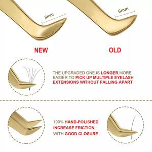 Pinzas para extensión de pestañas, pinzas para el cuidado Personal, volumen, Punta curvada - Product Image 5