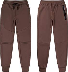 Ensemble surdimensionné de jogging d'entraînement pour hommes de grande taille personnalisé 2 pièces sweat à capuche à fermeture éclair et pantalon de survêtement ample à l'épaule survêtement - Product Image 3