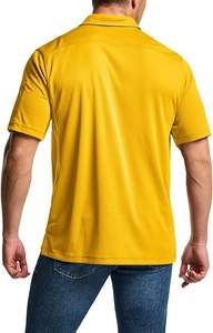 Polos tactiques personnalisés pour hommes Séchage rapide à manches courtes Golf Performance Tops Tissu piqué UPF léger et respirant - Product Image 2